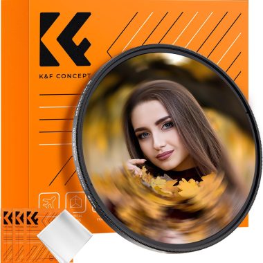 K&F Concept 82mm Spiral Halo Camera Lens Filter, Premium Optical Glass Halo Swirl Special Effect Filter with Cleaning Cloth for Camera Lens